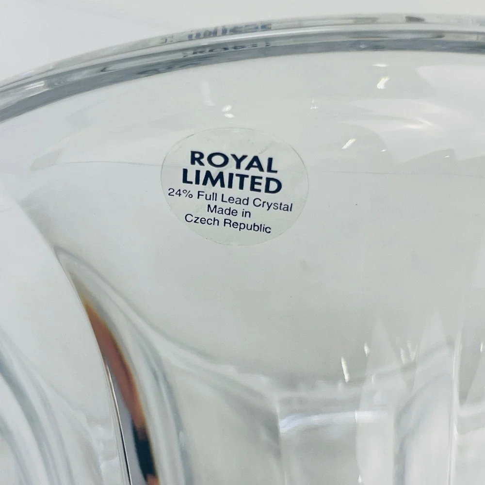 Royal Limited 24% Lead Crystal Votive Candle Holder Czech Republic Flared Bowl